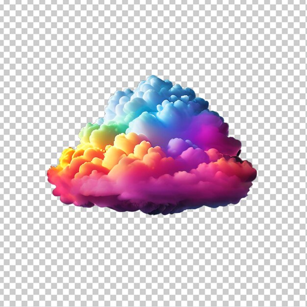 PSD nube de color arco iris