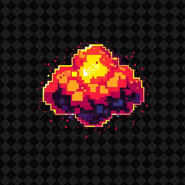 una nube colorida con el sol en la parte superior