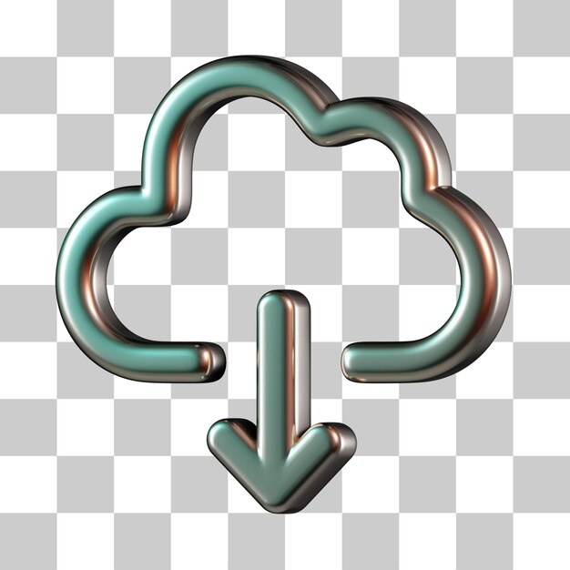 PSD nube descargar icono 3d