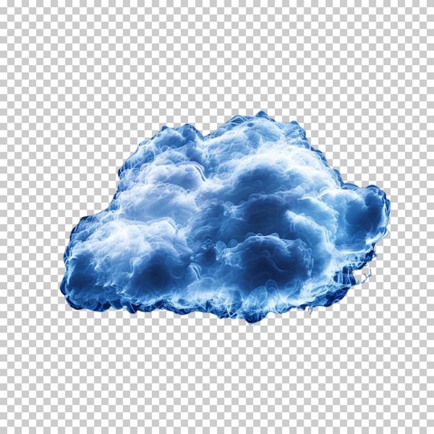 PSD nube esponjosa negra y blanca png aislada sobre un fondo transparente