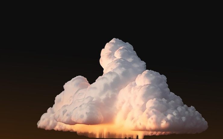 PSD nube esponjosa y transparente