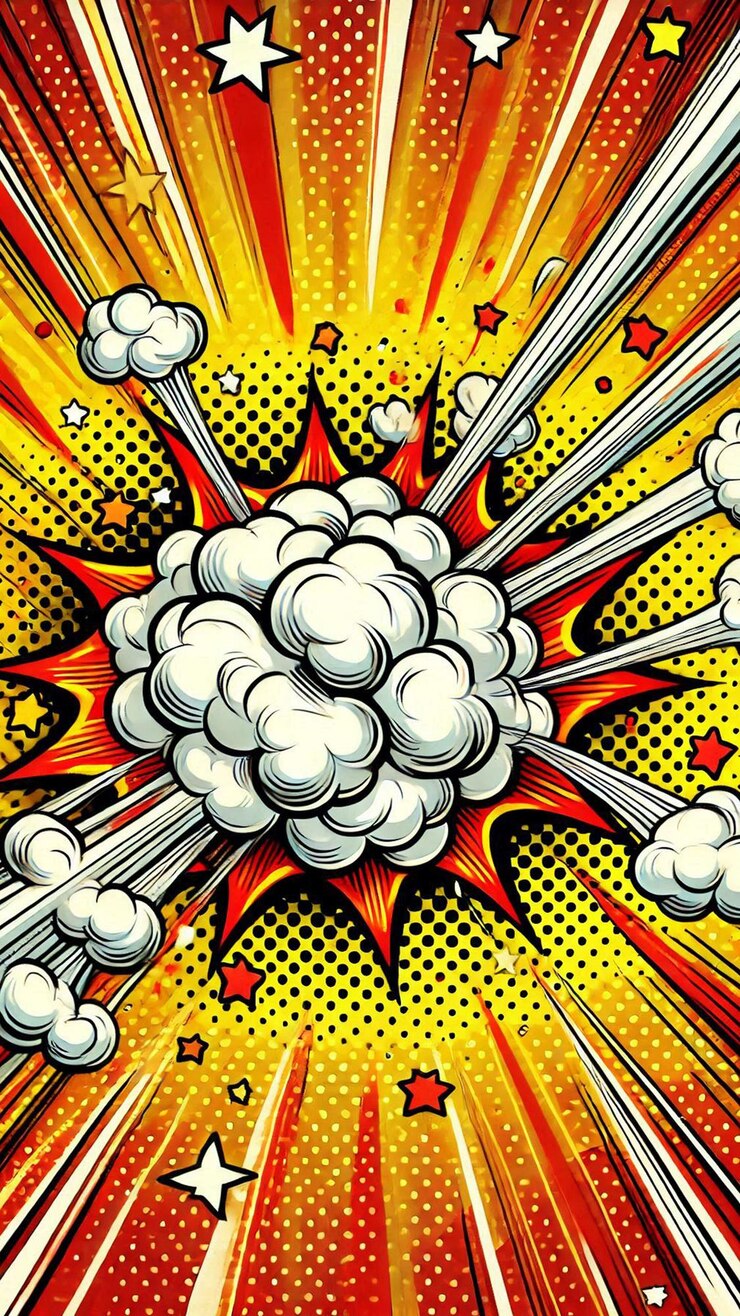 PSD nube explosiones con diferentes colores de fondo
