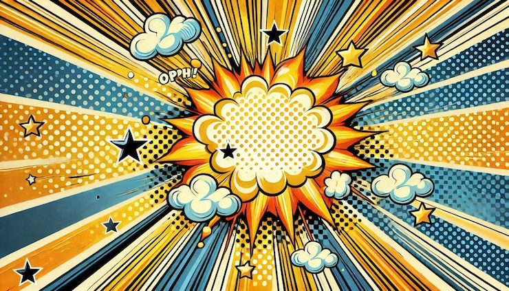PSD nube explosiones con diferentes colores de fondo