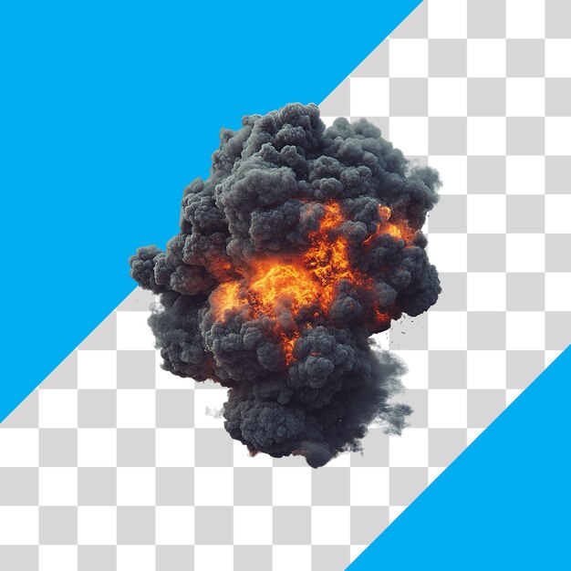 Nube explosiva con efectos de fuego y humo