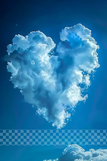 Una nube en forma de corazón que tiene la forma de un corazón