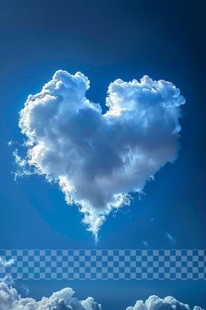 PSD una nube en forma de corazón que tiene la forma de un corazón en él