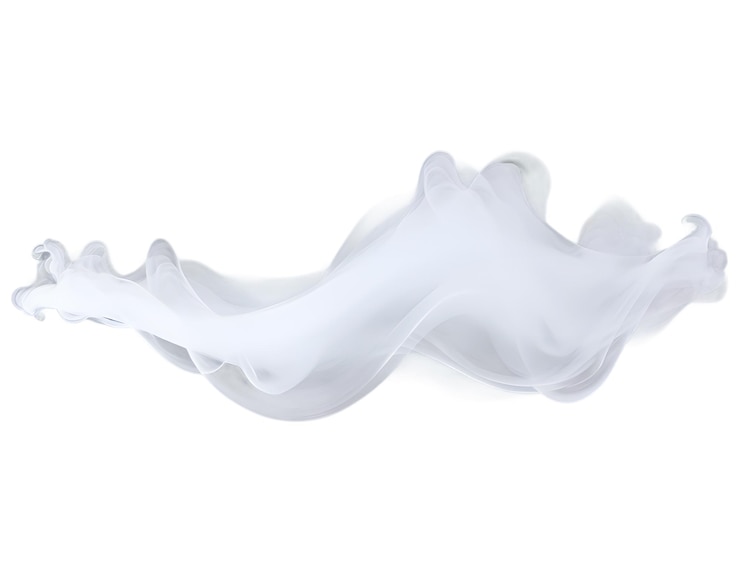PSD una nube de humo blanco aislada con elementos realistas de niebla y niebla