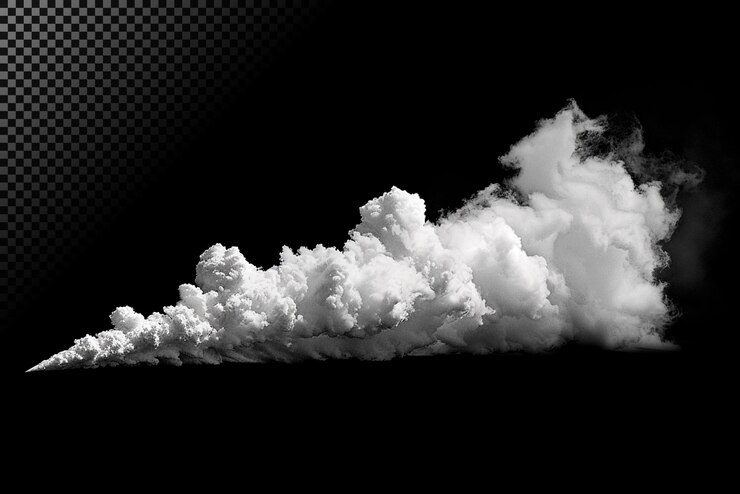 PSD una nube de humo blanco realista