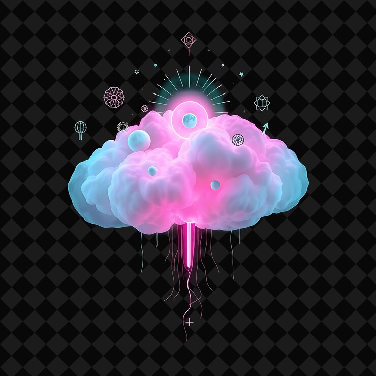 PSD nube metafísica soñó con escenas surrealistas símbolos misteriosos y patrones enigmáticos caprichosos