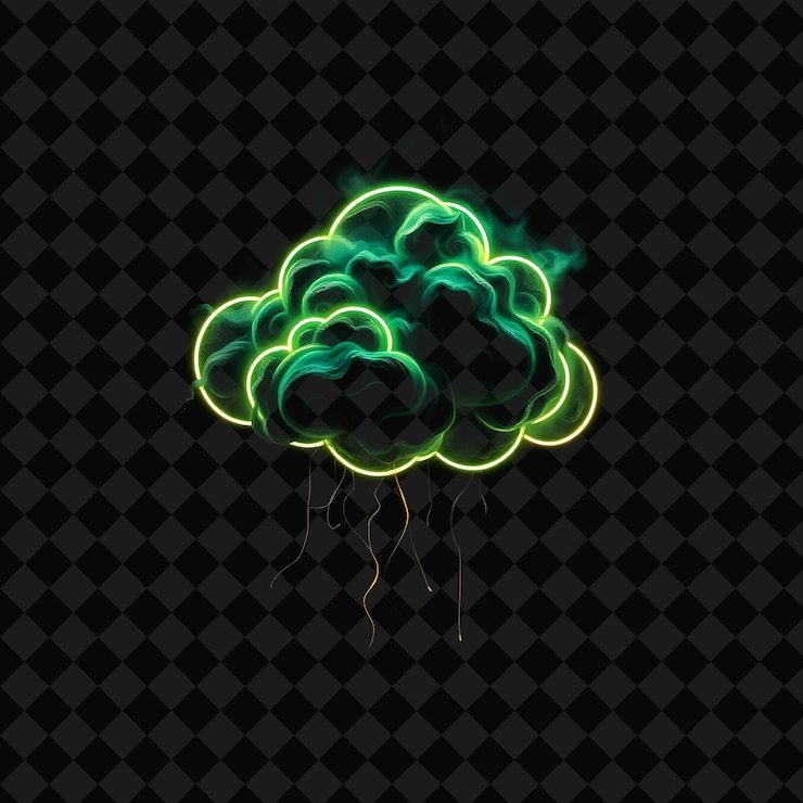 PSD nube de neón oscura de mori con detalles inspirados en la naturaleza colores oscuros y motivos misteriosos tonos profundos