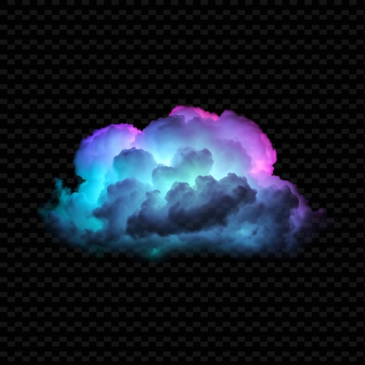 PSD una nube con la palabra nube en ella