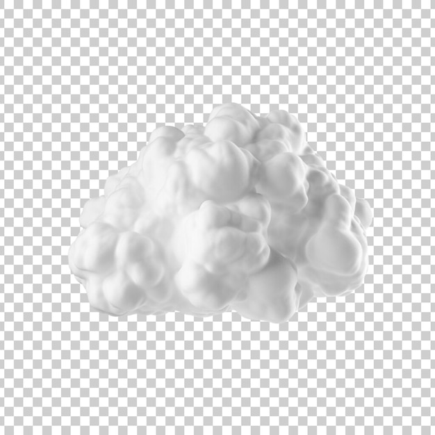 Nube png aislada en un fondo transparente