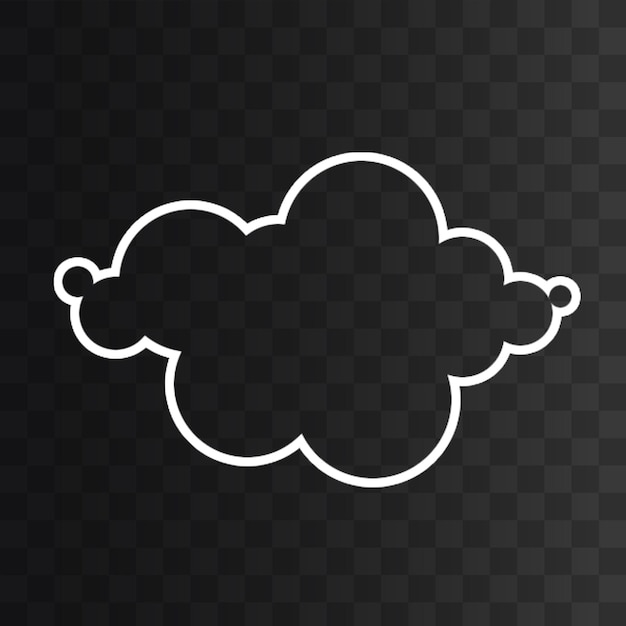 PSD la nube png aislada en un fondo transparente