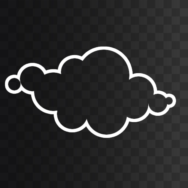 PSD la nube png aislada en un fondo transparente