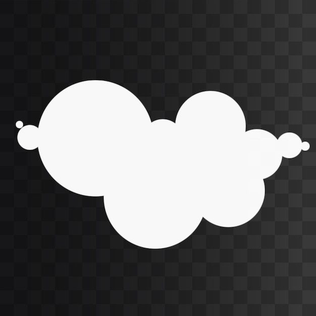 La nube png aislada en un fondo transparente