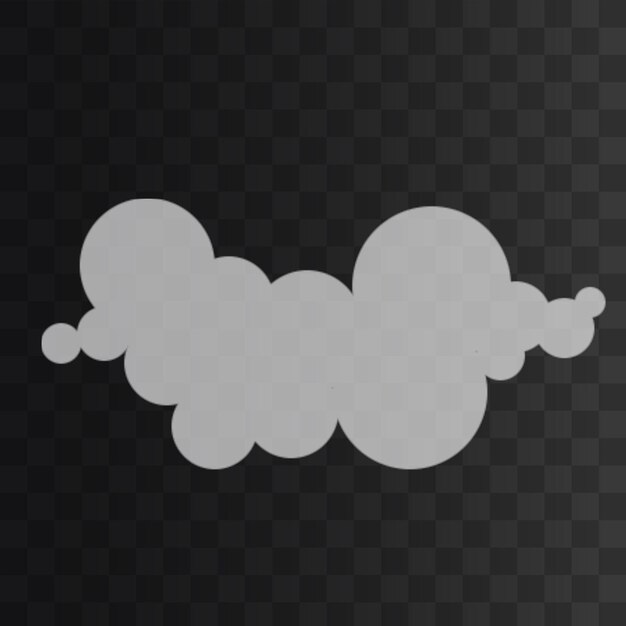 La nube png aislada en un fondo transparente