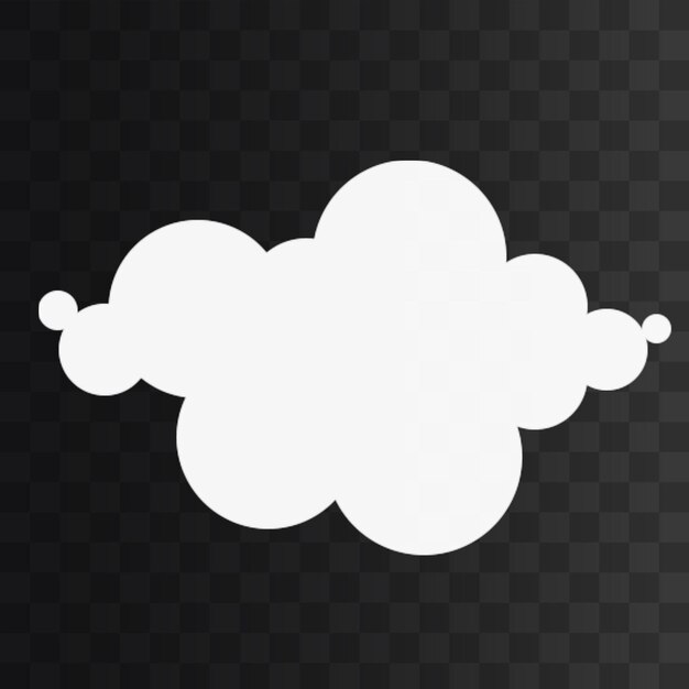 La nube png aislada en un fondo transparente