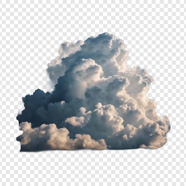 PSD nube png blanca aislada sobre un fondo transparente