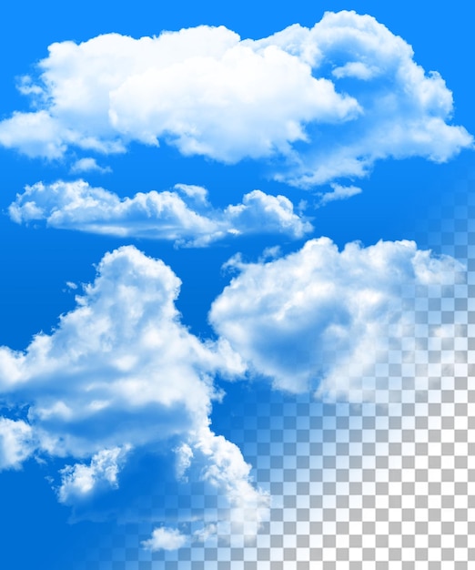 Nube PNG transparente en PSD, renderizado 3D