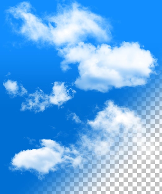 Nube PNG transparente en PSD, renderizado 3D