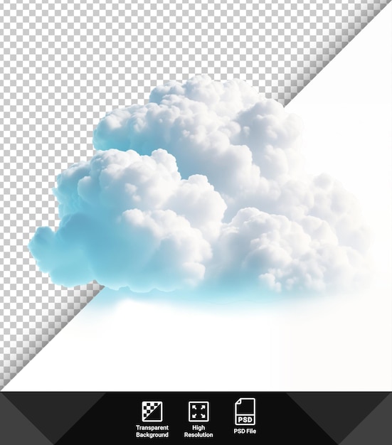 PSD nube psd sobre fondo transparente