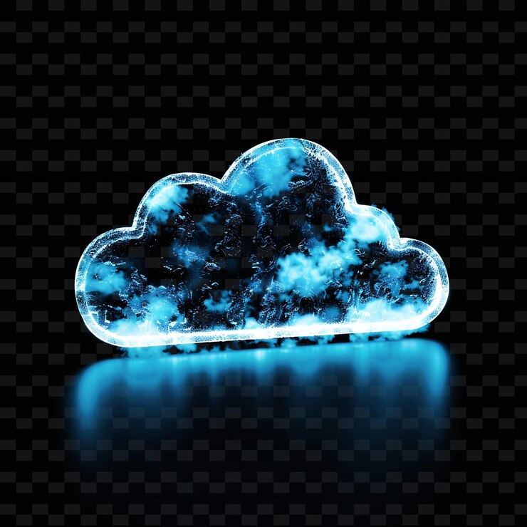 PSD una nube que tiene la palabra nube en ella