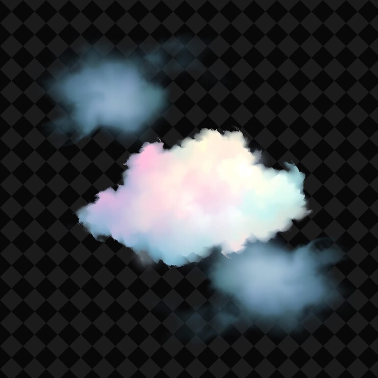 PSD una nube que tiene la palabra nube en ella