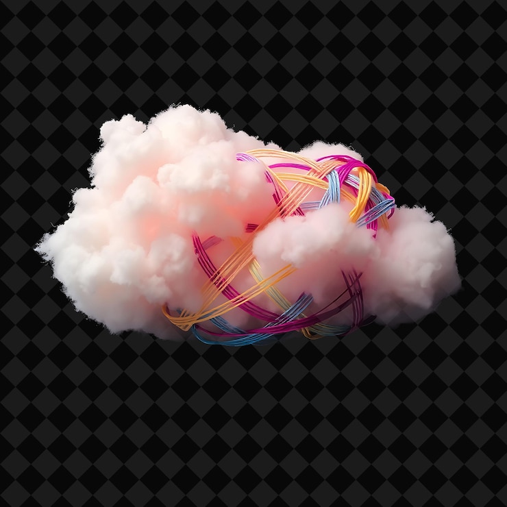 PSD una nube que tiene la palabra nube en ella