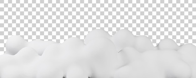 PSD nube de renderizado 3d con fondo transparente