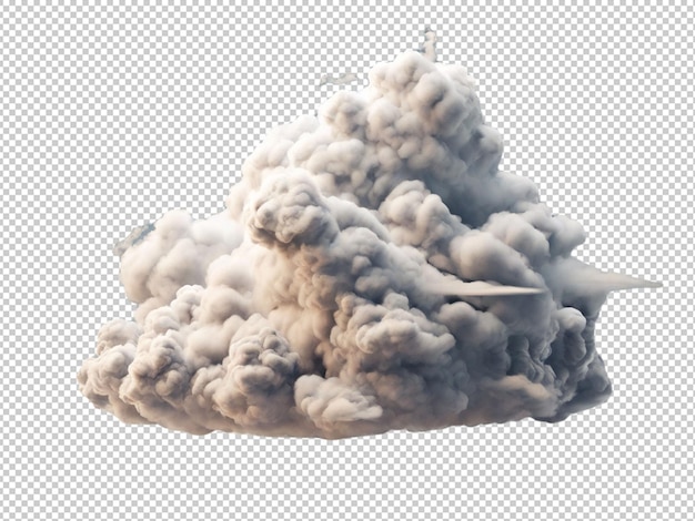 PSD nube sobre un fondo transparente