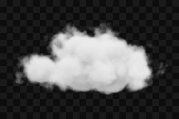 PSD nube sobre fondo transparente