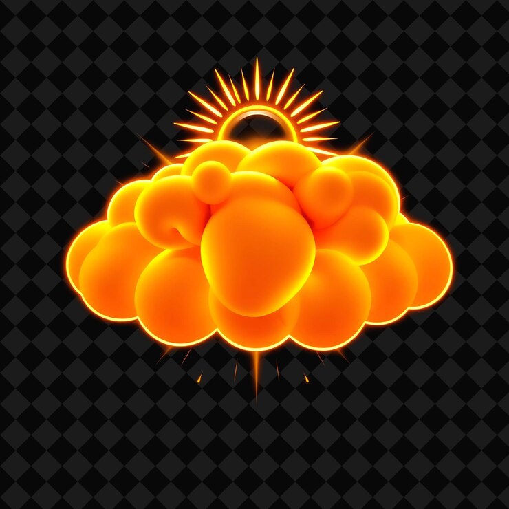 PSD una nube con el sol en ella