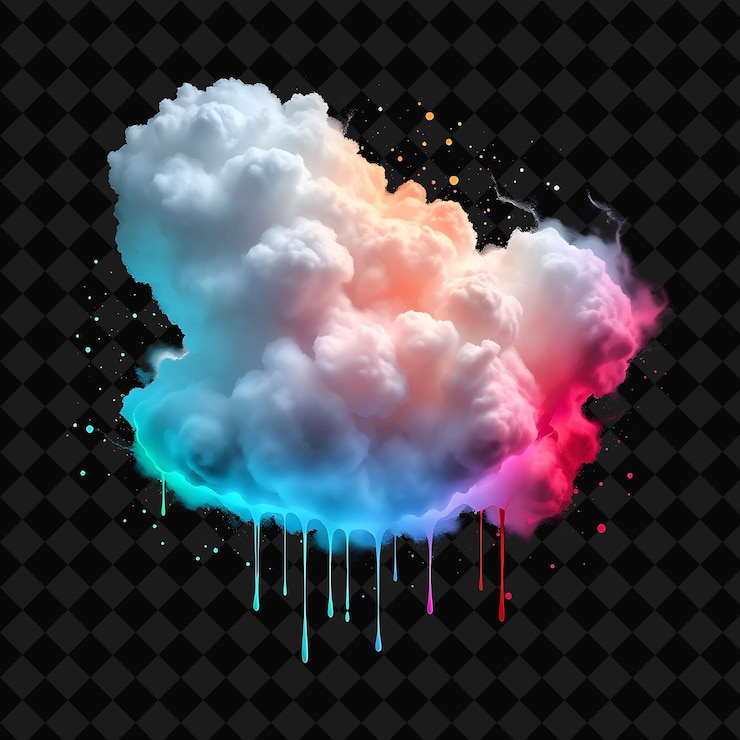 PSD nube stratocumulus salpicada con gotas esparcidas pintar como texturas y patrones abstractos a