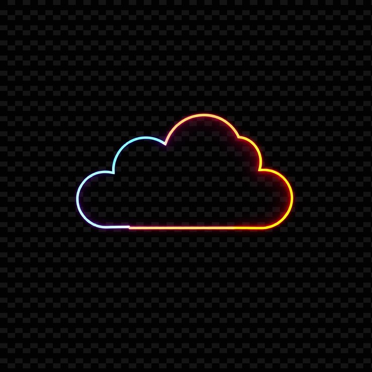 PSD nube suprematista simplificada con formas básicas colores puros y no objetivo_isolado_neón_objeto