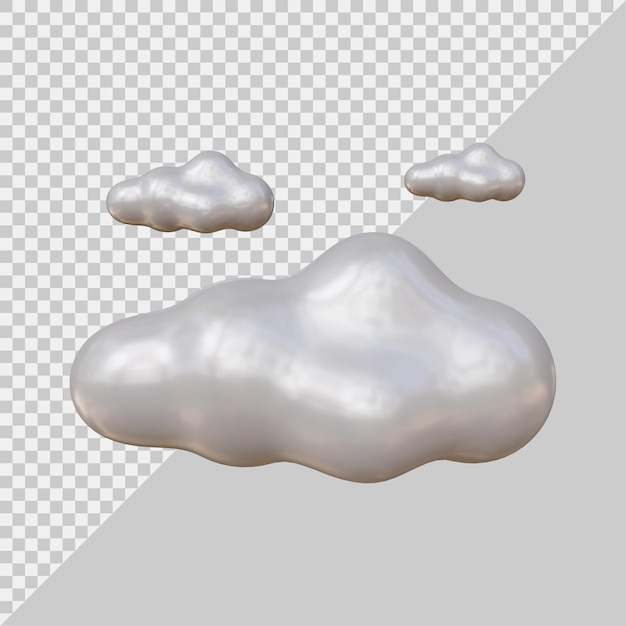 Nubes blancas con estilo moderno 3d