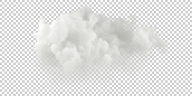 Las nubes blancas de la estratosfera aisladas en fondos transparentes