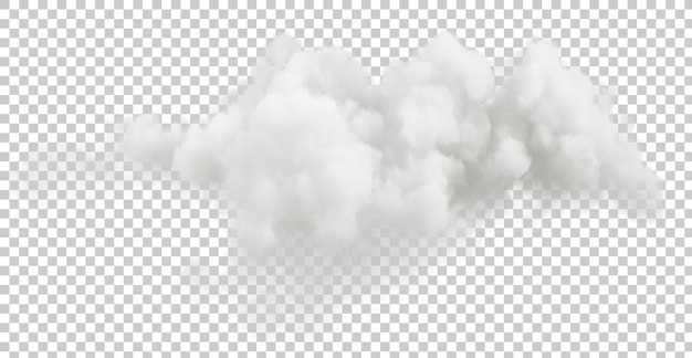 Nubes de ensueño formas relajantes aisladas en fondos transparentes ilustraciones en 3D