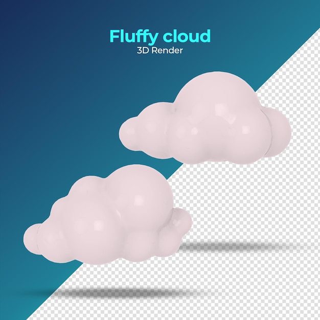 Nubes esponjosas renderizadas en 3D