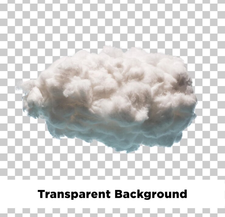 PSD nubes de fondo transparente aislado realista