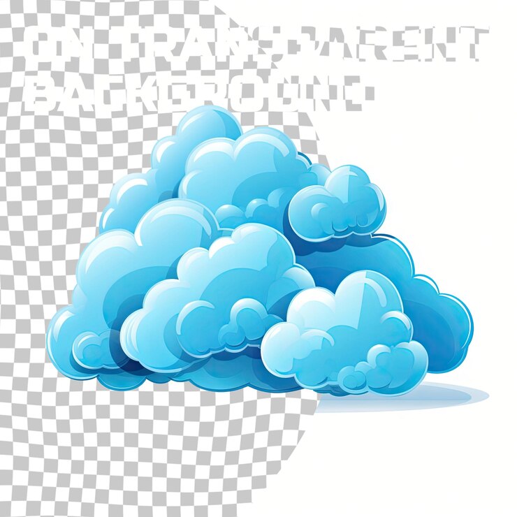 PSD nubes en un fondo transparente icono de las nubes