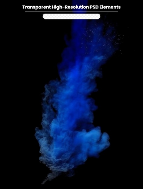 PSD nubes de humo azules con fondo transparente