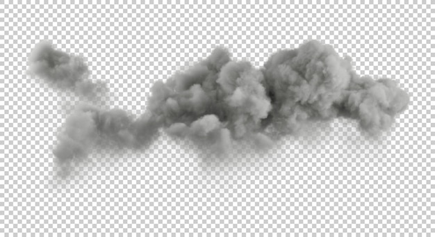 PSD nubes de lluvia oscuras recortan fondos efecto especial ilustración 3d