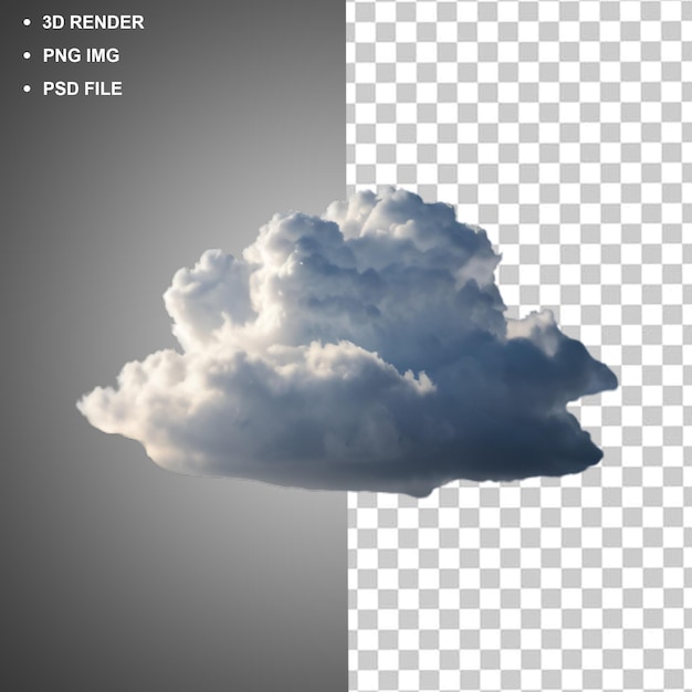 Nubes png en fondo aislado transparente