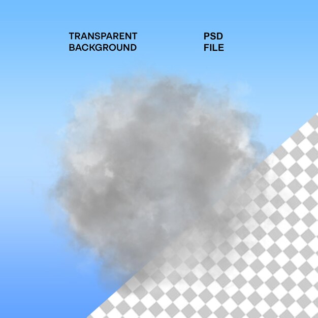 Nubes superpuestas realistas en 3D aisladas en un fondo transparente Efecto de transparencia real