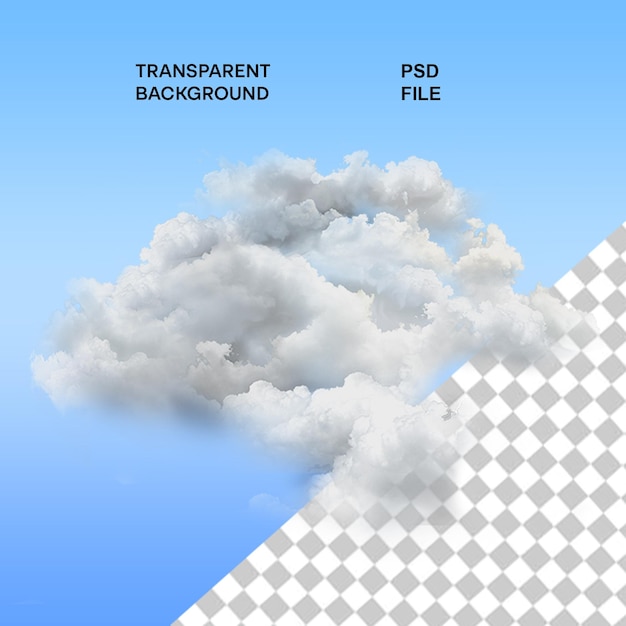 Nubes superpuestas realistas en 3D aisladas en un fondo transparente Efecto de transparencia real