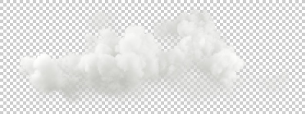 Nubes de vapor realistas clipart tranquilo aislar los fondos 3d rendering psd
