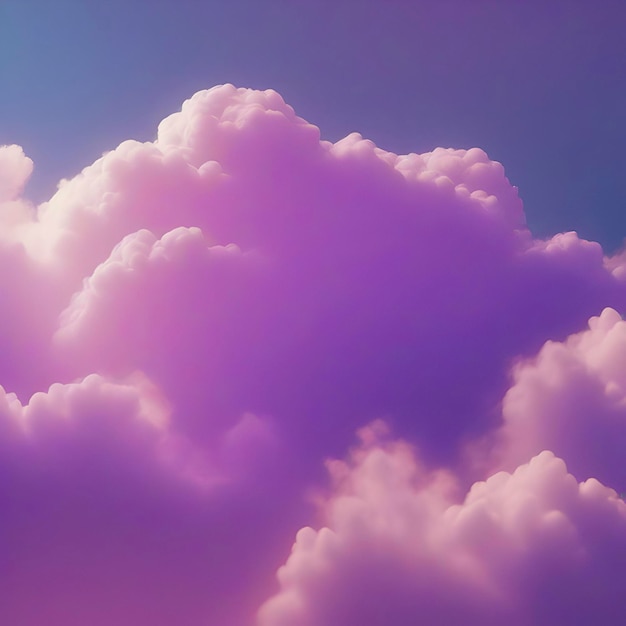 PSD nubes violetas en el cielo azul y la luz del sol