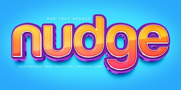Nudge effetto testo in stile 3d
