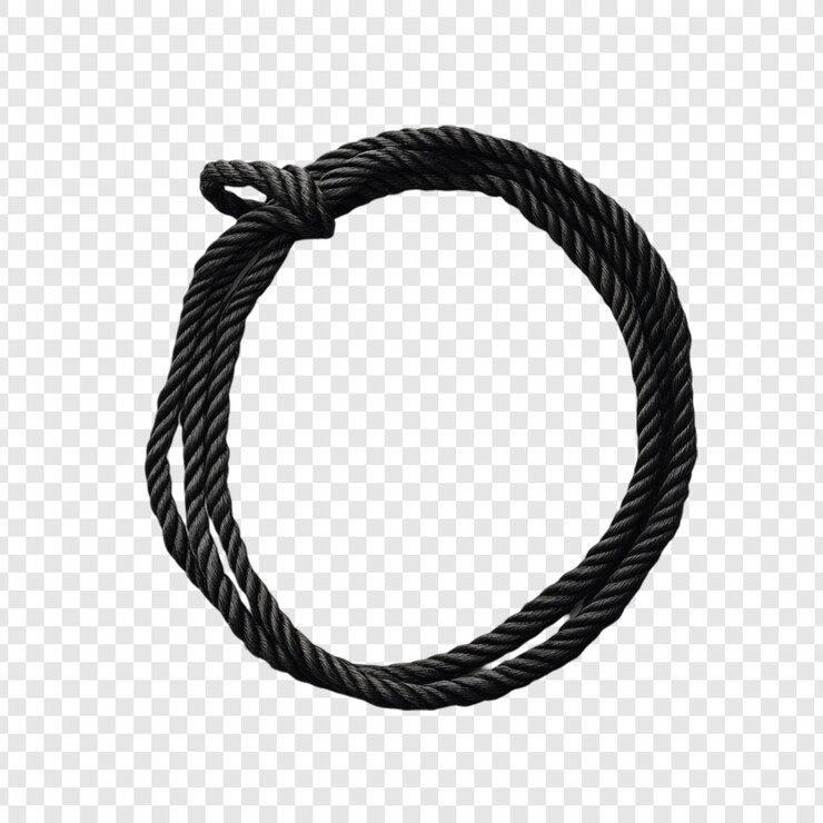 PSD nudo y textura del círculo náutico de cuerda negra