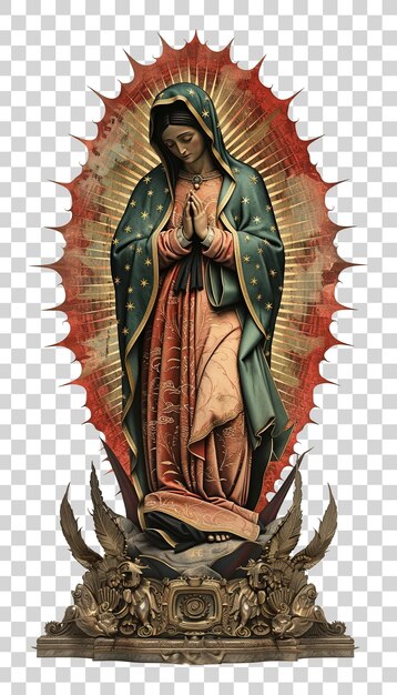 PSD nuestra señora de guadalupe aislada sobre un fondo transparente png